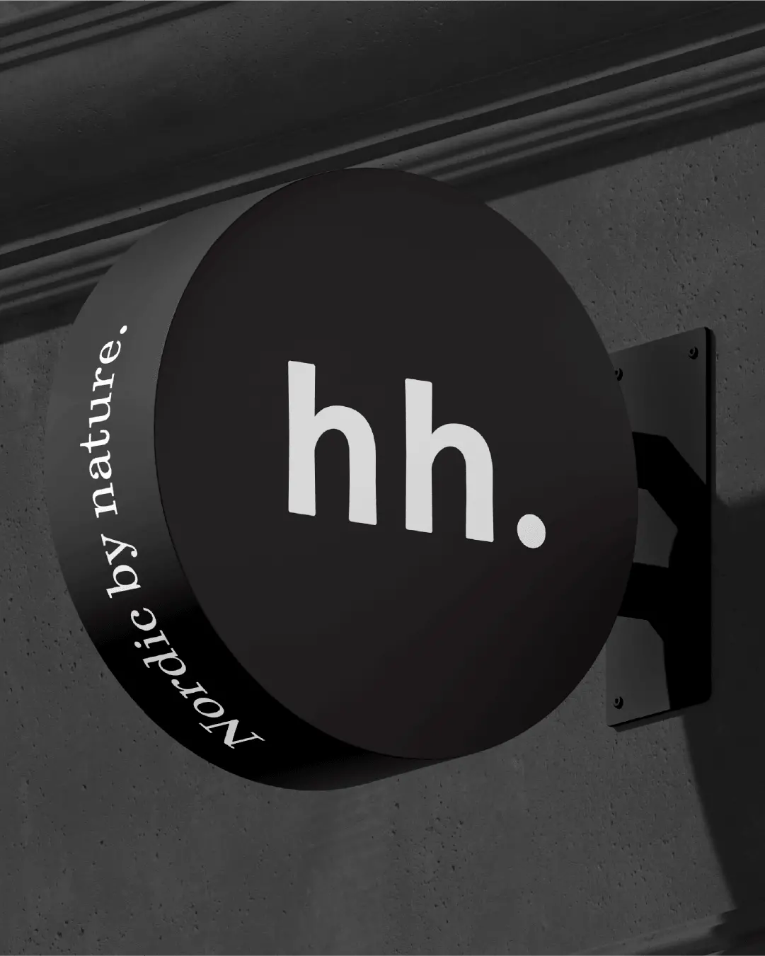 Hoxton Home brand refresh by Round 3, hh. blade sign