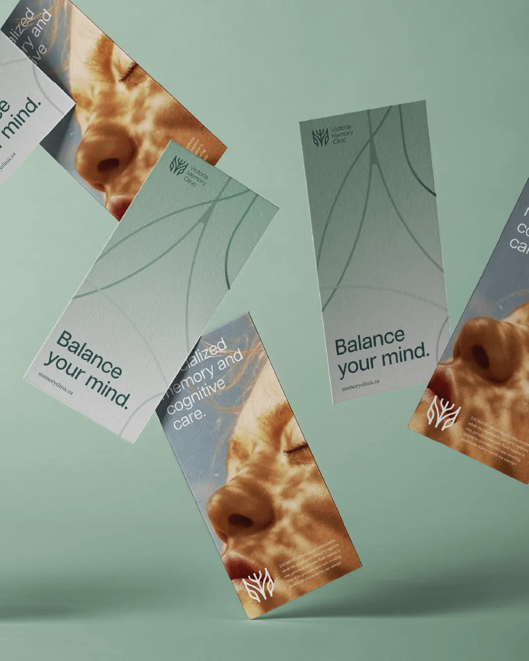 Victoria Memory Clinic brand refresh by Round 3, "Balance your mind" brochures