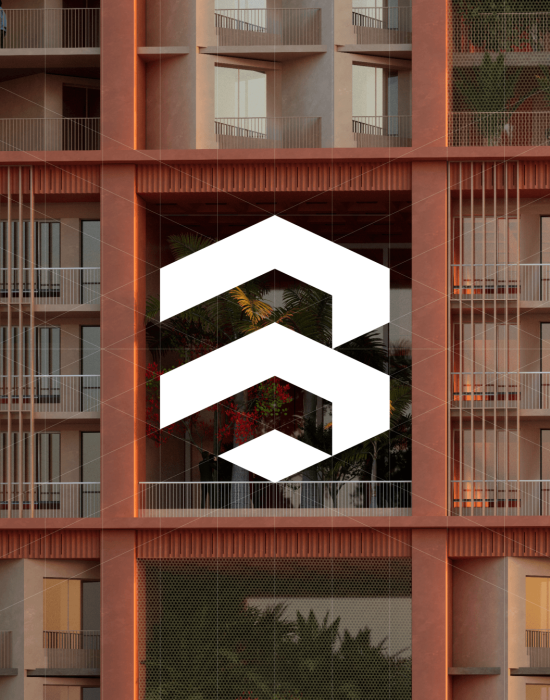 Blackrete Builders logo on a building facade