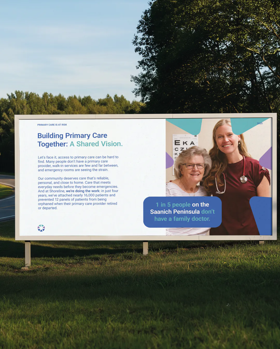 shoreline-medical-fundraising-campaign-2025-26-primary-care-billboard Shoreline Medical "Building Primary Care Together" billboard