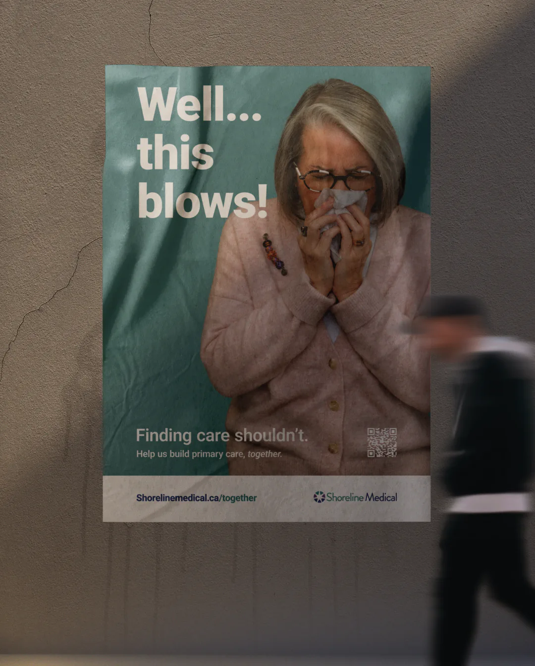 shoreline-medical-fundraising-campaign-2025-26-well-this-blows-street-poster Shoreline Medical "Well... this blows" street poster