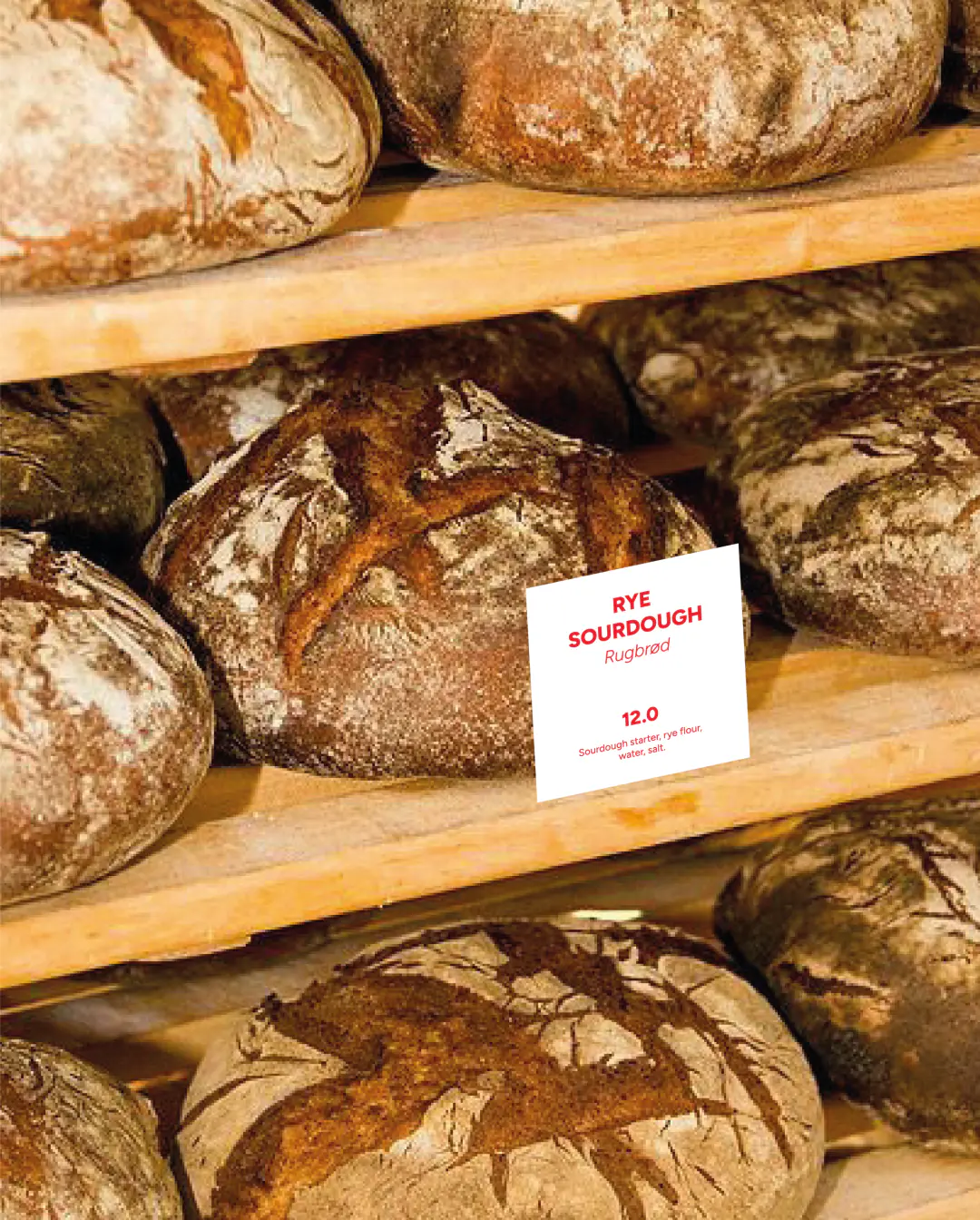 Smør Scandinavian Bakery brand refresh by Round 3, bread price card