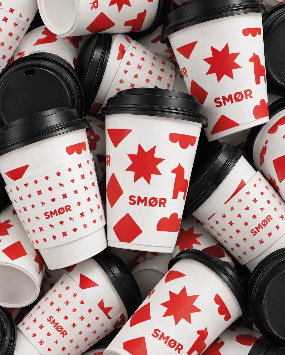 Smør Scandinavian Bakery brand refresh by Round 3, logo and folk-inspired graphics