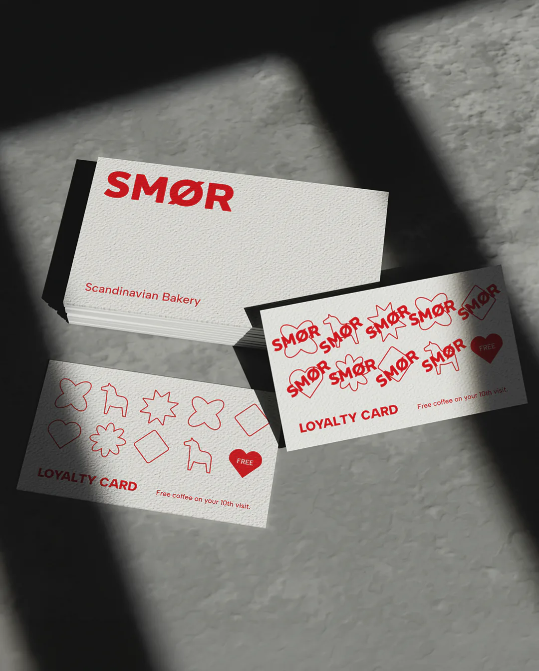 Smør Scandinavian Bakery brand refresh by Round 3, loyalty cards