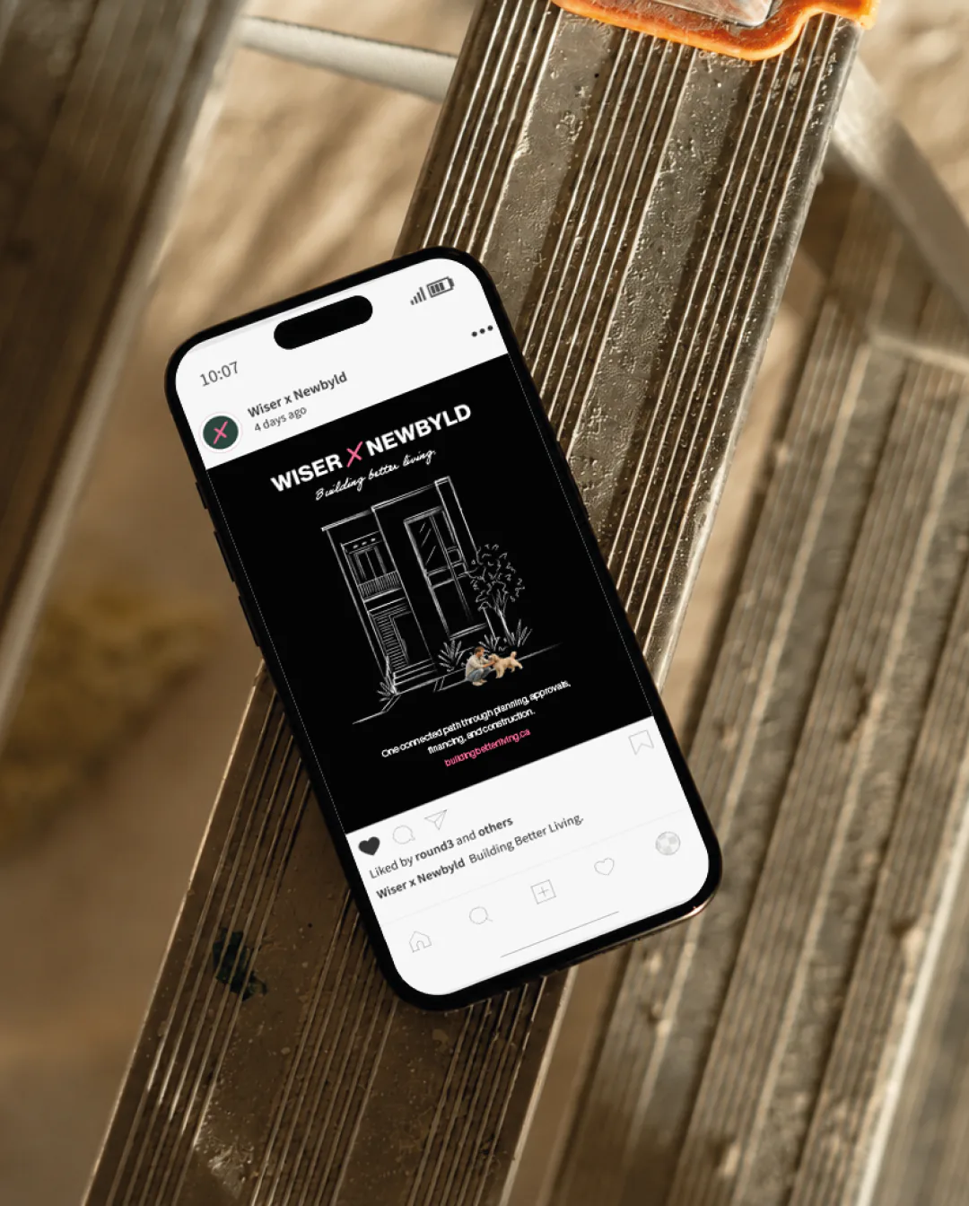 Wiser x NewByld co-brand identity by Round 3, social post